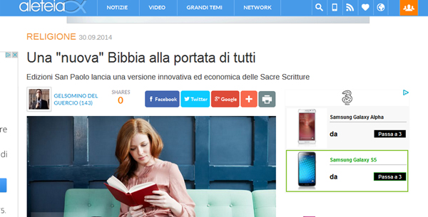 Aleteia.org parla della Bibbia San Paolo